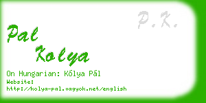 pal kolya business card